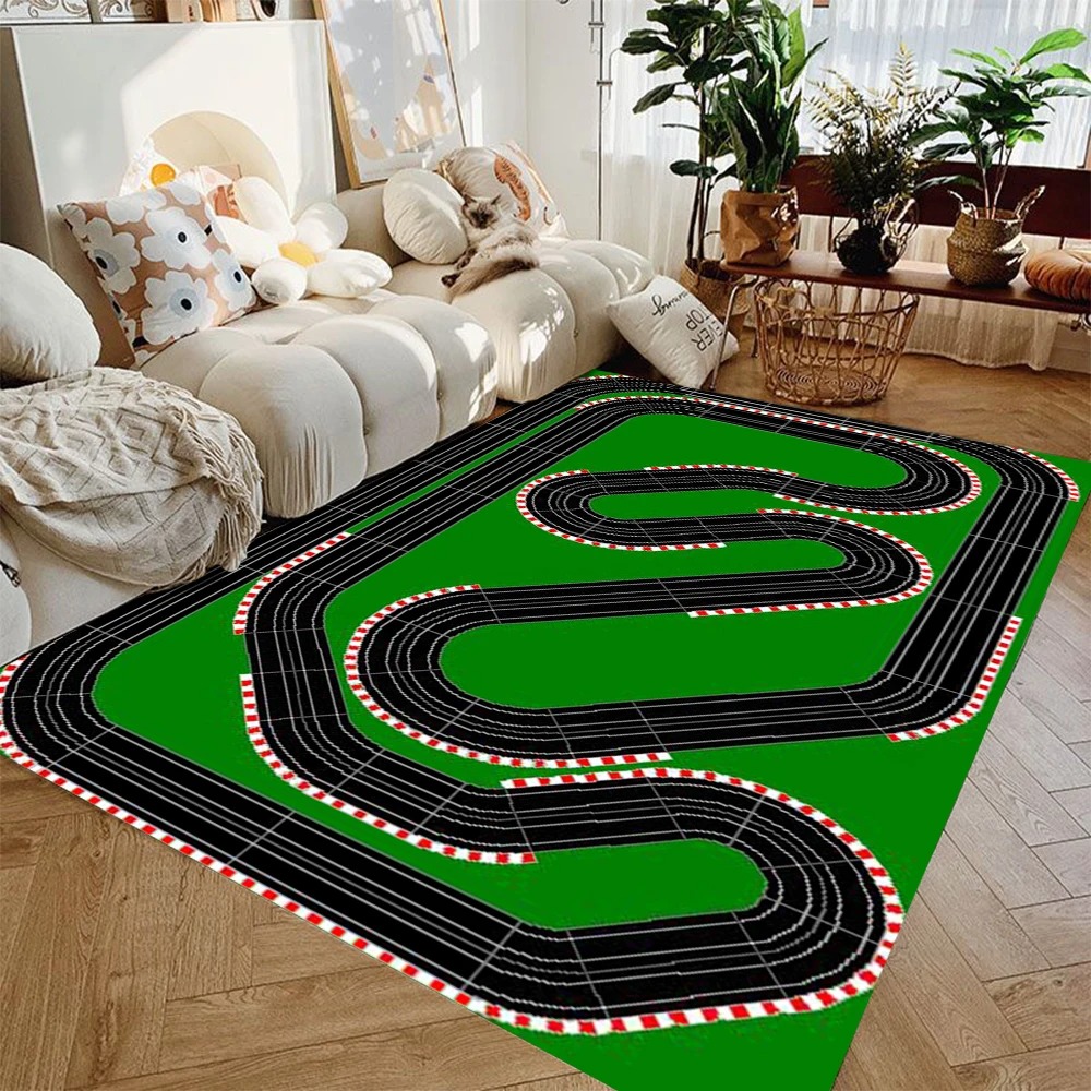 Kids Education Room - インタラクティブシティハイウェイプレイマット 子供用おもちゃの車 滑り止めフロアマット 教育的なプレイルームカーペット 男の子女の子の寝室ギフト