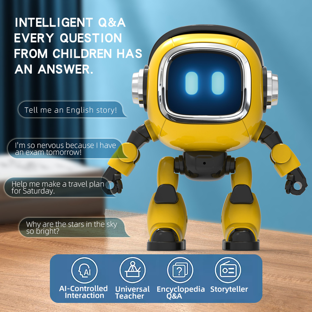 Kid Educational - ディープシークAI音声RCロボット、インテリジェント音声制御、ストーリーテラー、百科事典、Q&A、ライフアシスタント、教育玩具（男の子・子供向け）