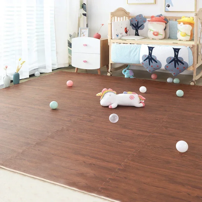 Kids Education Room - 子供のための木製パズルマット,フォームプレイマット,厚くて柔らかいモダンなフロア,リビングルームの這う