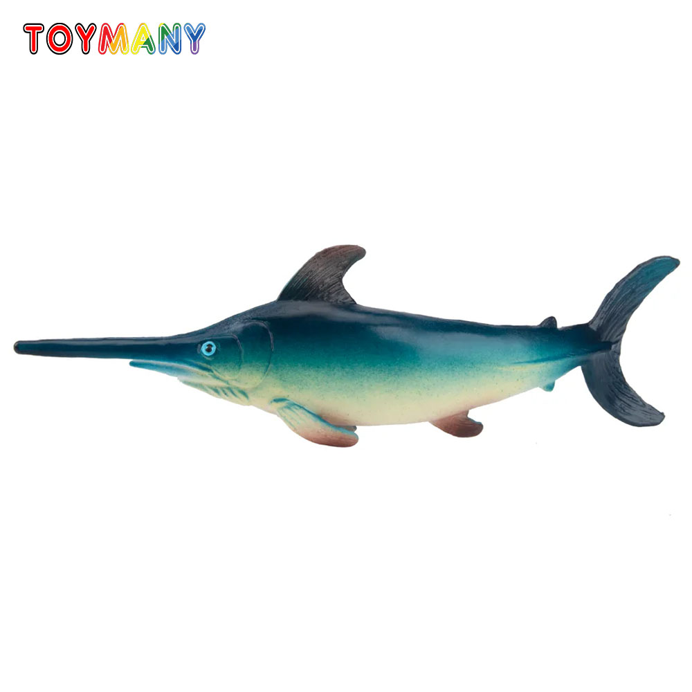 Kids Educational Game - Toymany リアルなカジキ海洋動物モデルおもちゃ海の生物ミニアクション置物子供のための教育ギフト & ケーキトッパー