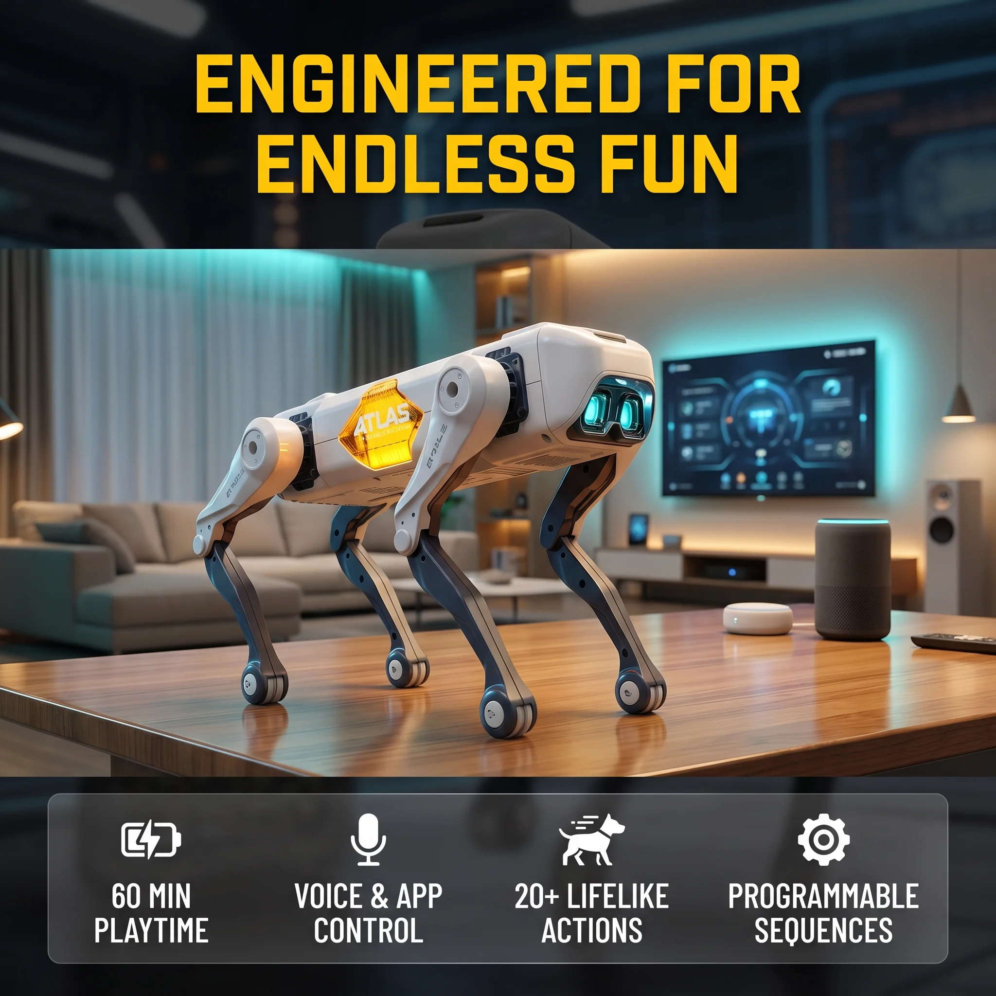 Free Educational Games For Kids - AIスマートロボット犬、音声＆アプリ制御、プログラミング、ダンス、歌、1200mAhバッテリー搭載、子供向けギフト＆コンパニオン