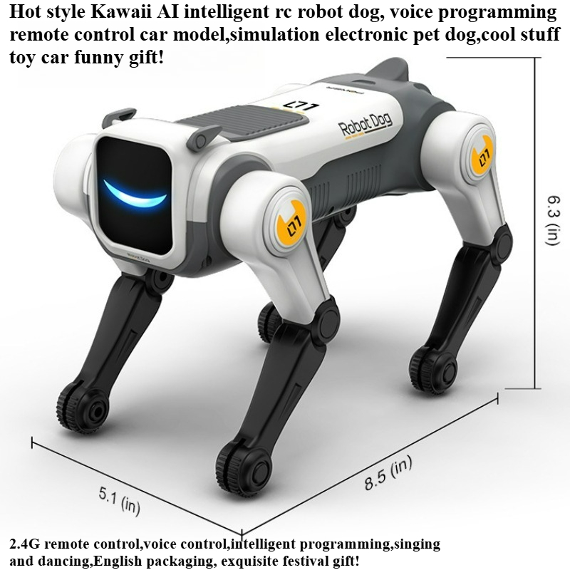 Kid Educational - クールなおもちゃの車、面白いギフト-ホットで可愛いAIインテリジェントRCロボット犬、リモコンカー、電子ペット犬、子供向けRCカーのおもちゃ