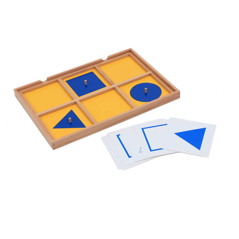 Montessori Shelf Toy - モンテッソーリ感覚おもちゃ 幾何学デモンストレーショントレイ コントロールカード付き 早期学習ツール マッチングゲーム 子供教育用