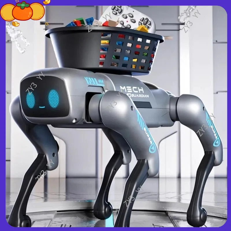 Free Educational Games For Kids - レオ2026新型AIスマートリモコンロボット犬、プログラム可能、積載バスケット、ライトとサウンドエフェクト付き、男の子の誕生日プレゼントに最適