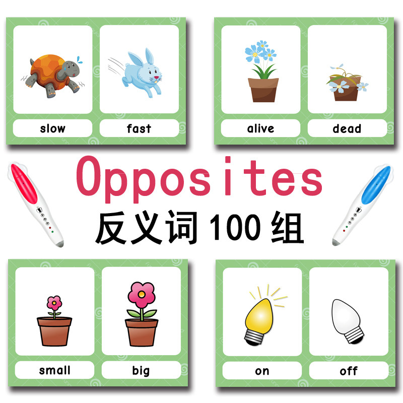 100組の反対語フラッシュカード 英語語彙カード 子供向け  - Free Educational Games For Kids のレビューと価格