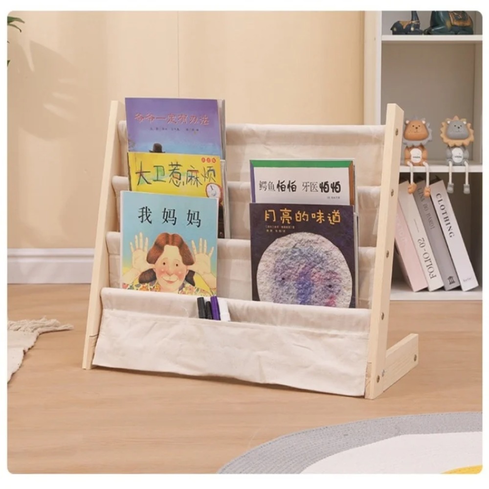 木製本棚、多層絵本収納ラック、モンテッソーリ幼児用本オーガナ - Montessori Shelf Toy のレビューと価格