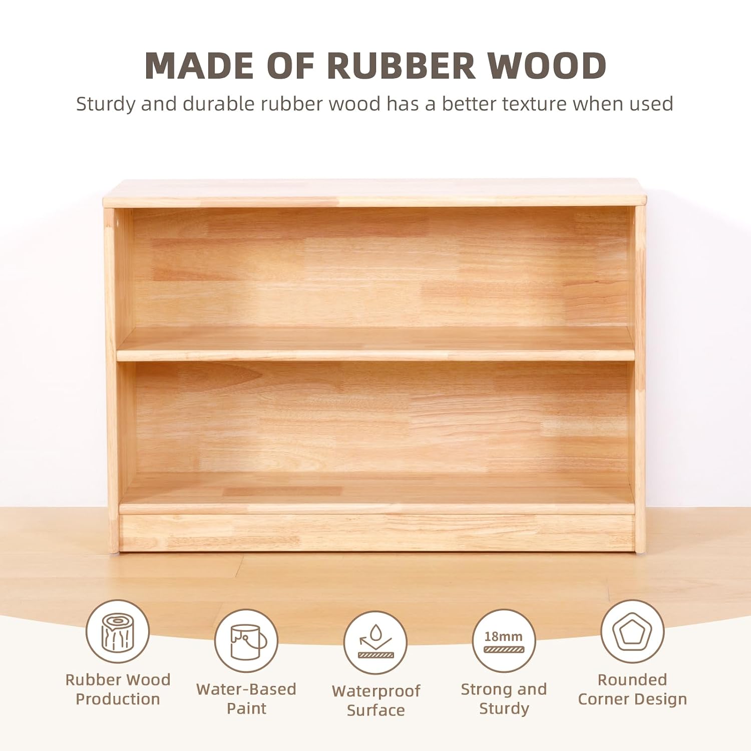 モンテッソーリ式2段おもちゃ収納棚、長さ35.4インチ、厚さ - Montessori Shelf Toy のレビューと価格