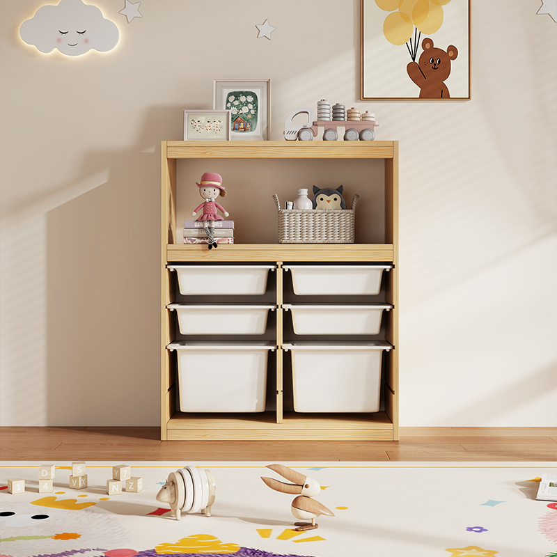 おもちゃキャビネット モンテッソーリ 子供用 大容量 本棚  - Montessori Shelf Toy のレビューと価格