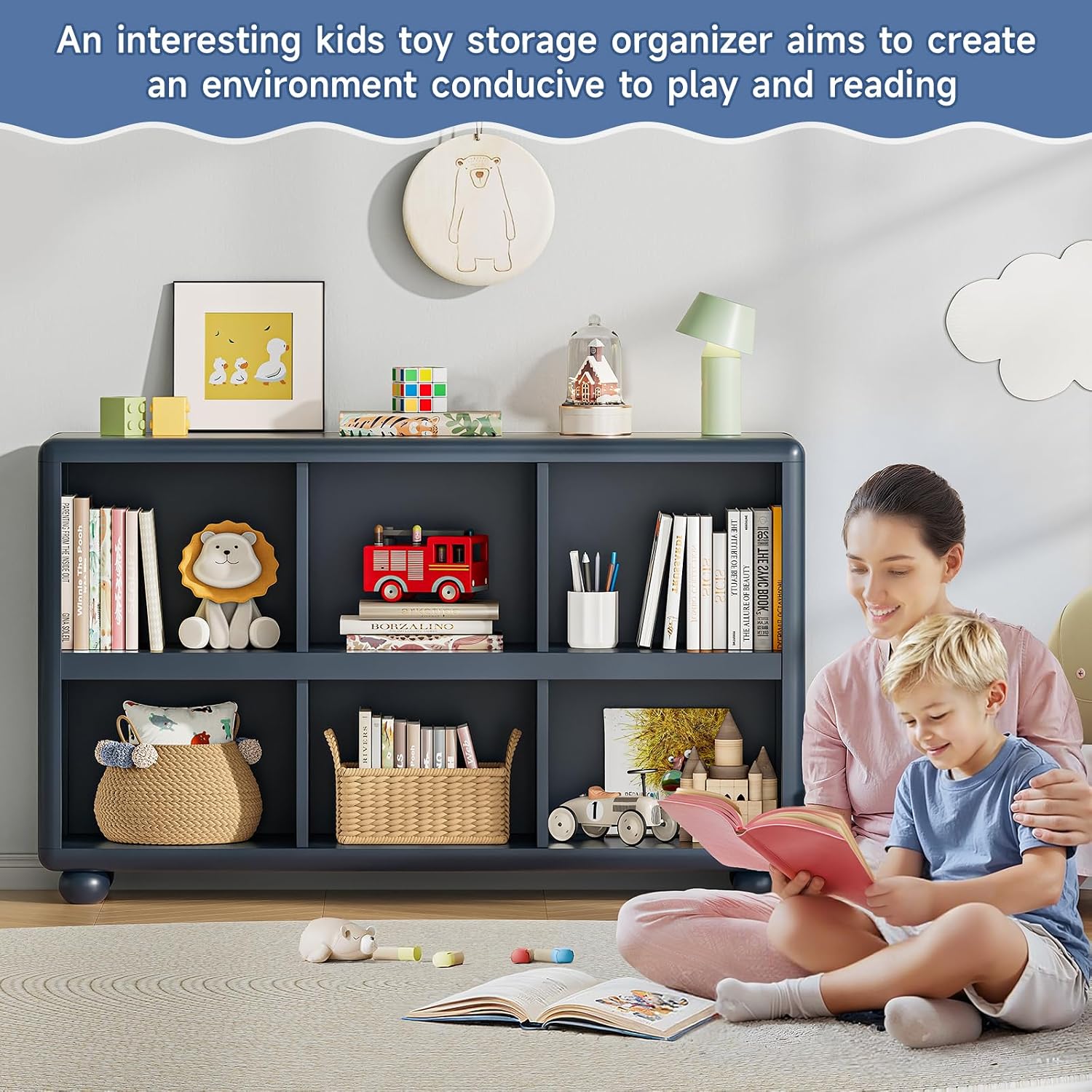 子供用収納棚 6キューブおもちゃオーガナイザー モンテッソー - Montessori Shelf Toy のレビューと価格