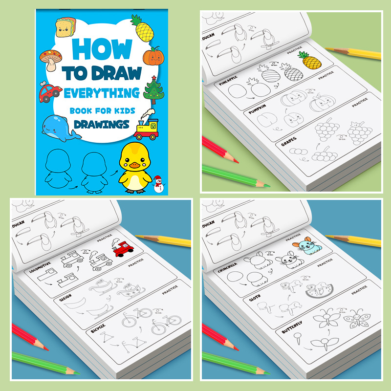 子供向けステップバイステップお絵かきブック すべての絵の描き - Kids Education Steps のレビューと価格