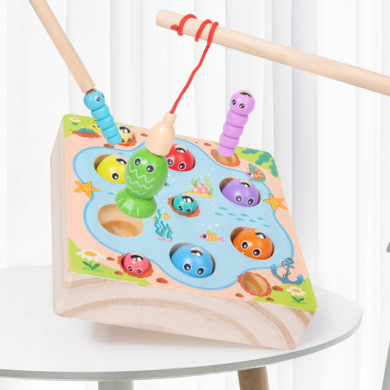 子供向け木製釣りゲームおもちゃ、早期教育、色認知玩具、子供向 - Montessori Shelf Toy のレビューと価格