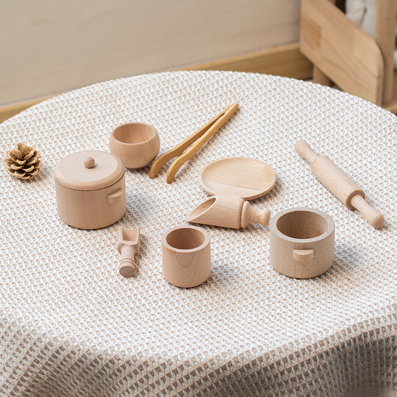 モンテッソーリ感覚啓発パズルおもちゃセット模擬キッチンティー - Montessori Shelf Toy のレビューと価格