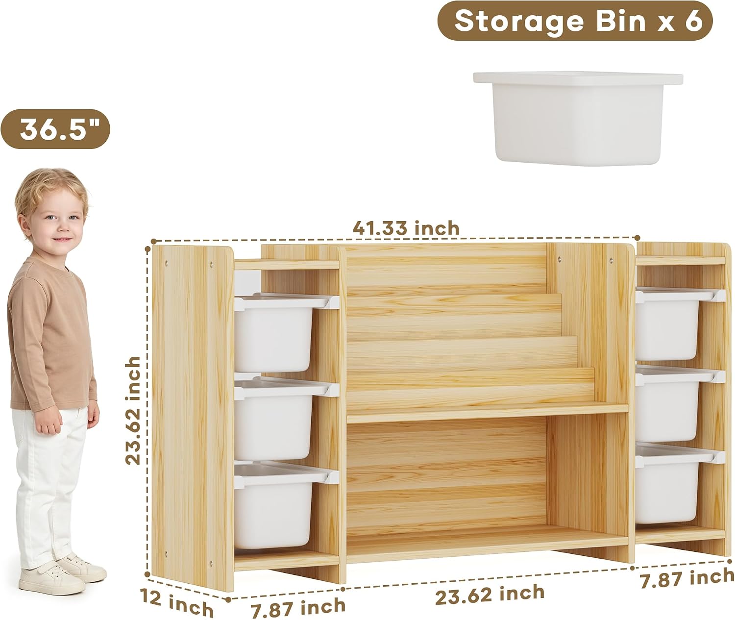 子供用おもちゃ収納オーガナイザーとモンテッソーリ本棚（おもち - Montessori Shelf Toy のレビューと価格