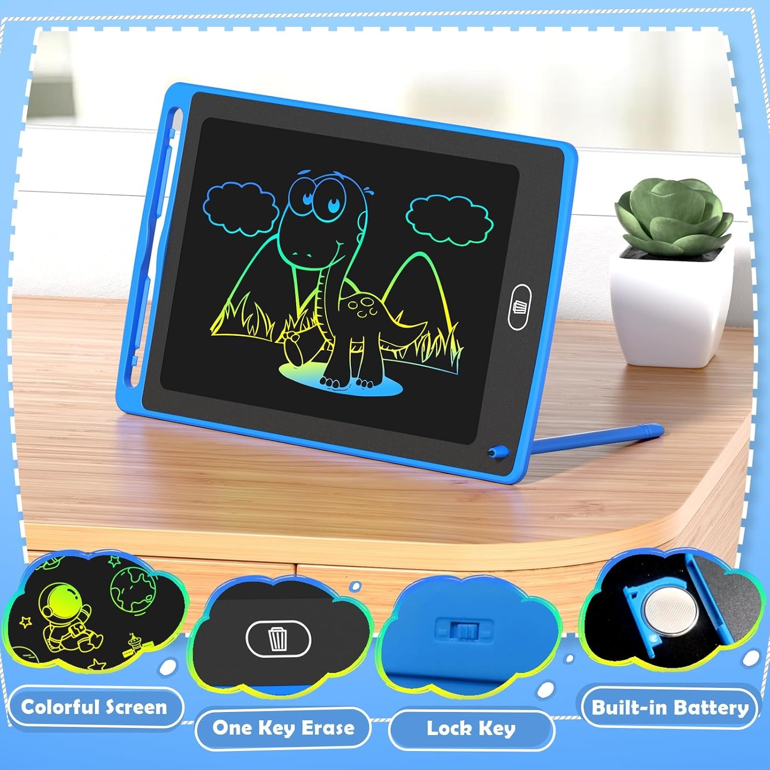 子供用LCDライティングタブレット、8.5インチカラフルな落 - Free Educational Games For Kids のレビューと価格
