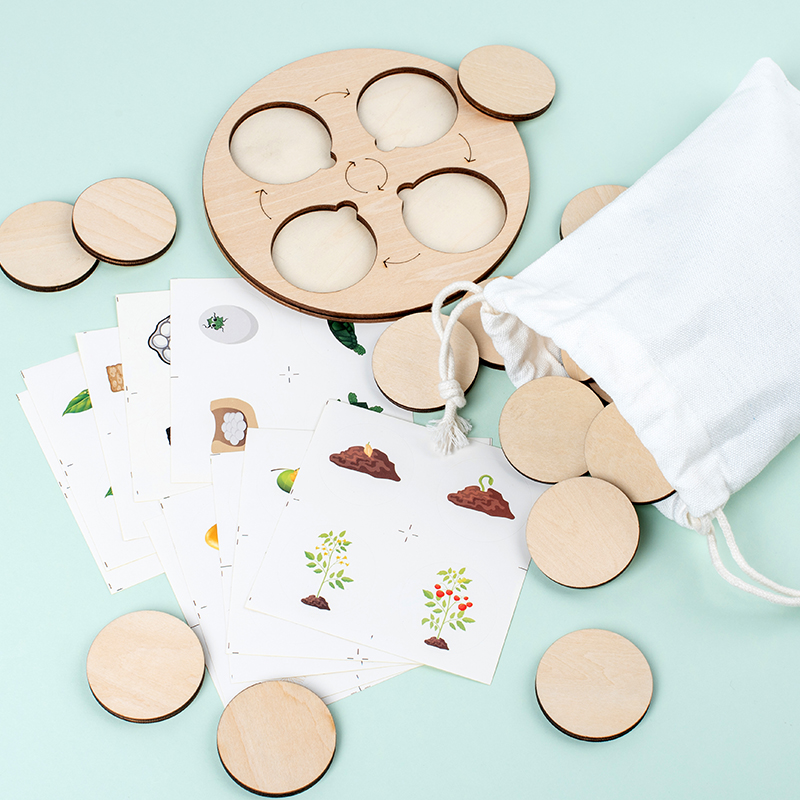 ライフサイクルボードモンテッソーリキット生物学科学教育子供の - Montessori Shelf Toy のレビューと価格