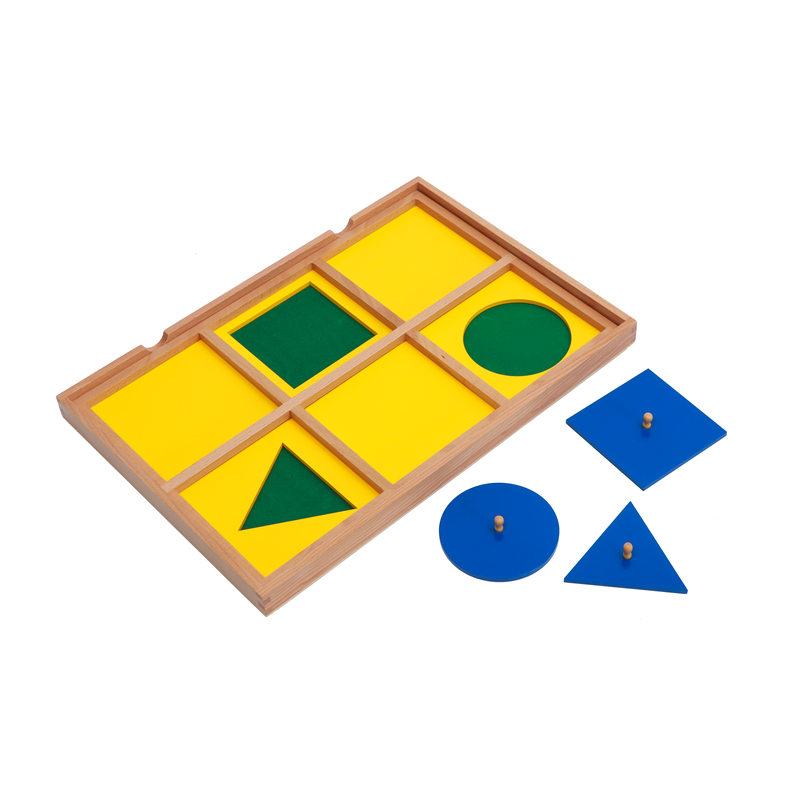 モンテッソーリ感覚おもちゃ 幾何学デモンストレーショントレイ - Montessori Shelf Toy のレビューと価格