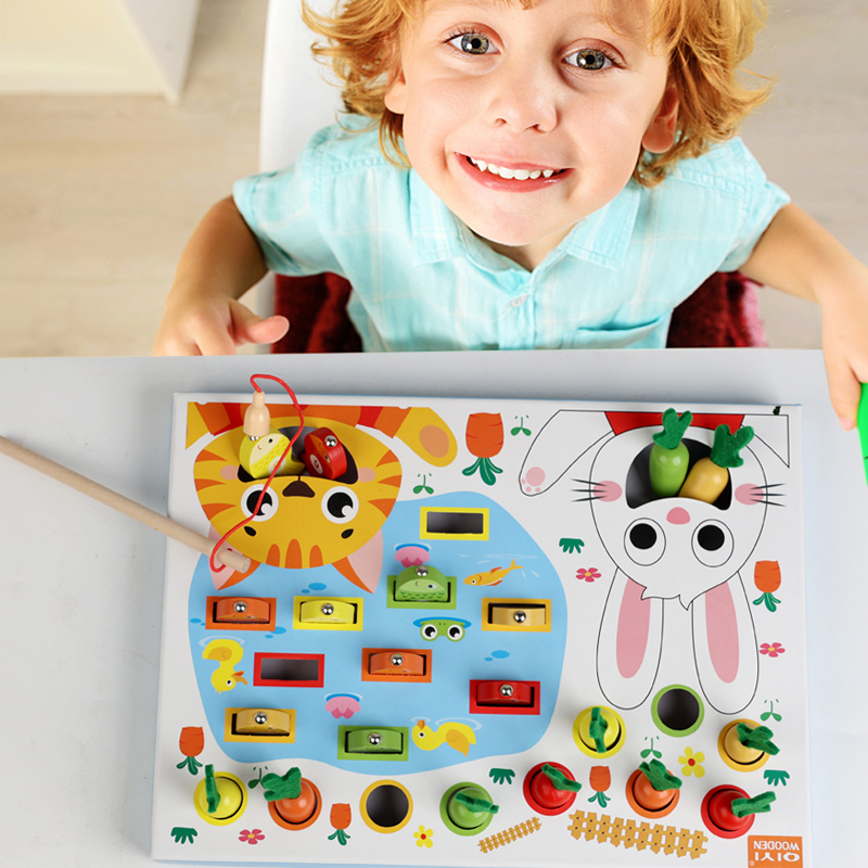 モンテッソーリおもちゃ幼児のためのプルニンジン釣り模擬給餌ゲ - Montessori Shelf Toy のレビューと価格